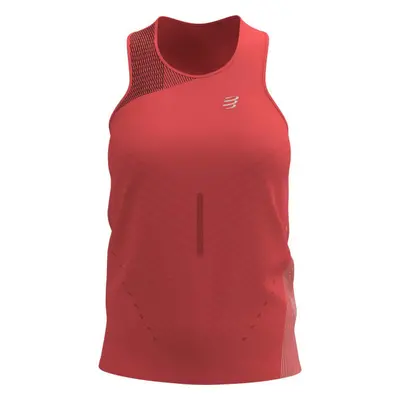 Compressport PERFORMANCE SINGLET W Dámské běžecké tílko, lososová, velikost