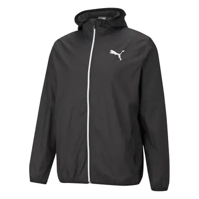 Puma ESSENTIALS SOLID WINDBREAKER JACKET Pánská sportovní větrovka, černá, velikost