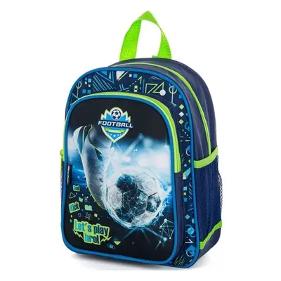 Oxybag KID BACKPACK FOOTBALL Předškolní batoh, modrá, velikost