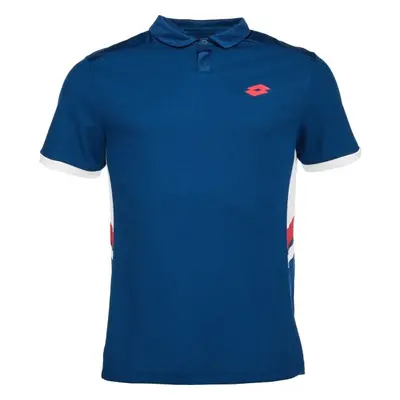 Lotto SQUADRA III POLO SHIRT Pánské tenisové polo tričko, modrá, velikost