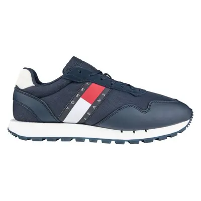 Tommy Hilfiger RETRO LEATHER TJM RUNNER Pánská volnočasová obuv, tmavě modrá, velikost