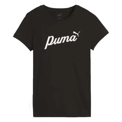 Puma ESSENTIALS + BLOSSOM SCRIP TEE Dámské triko, černá, velikost