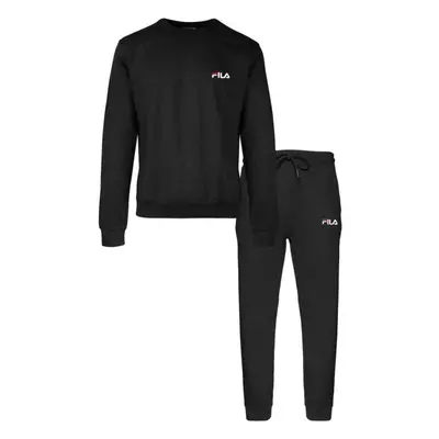 Fila BRUSHED COTTON FLEECE CREW Pánské pyžamo, černá, velikost