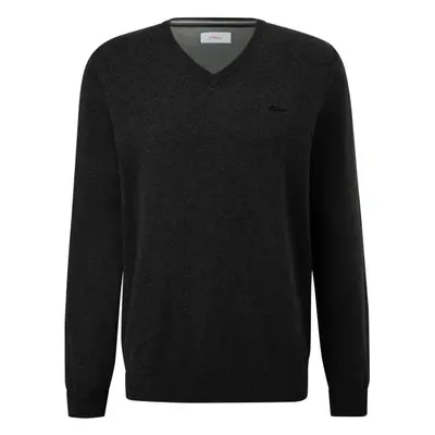 s.Oliver RL KNITTED PULLOVER V-NECK NOOS Pánský svetr, černá, velikost