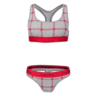 Calvin Klein BRA SET Dámský set spodního prádla, šedá, velikost