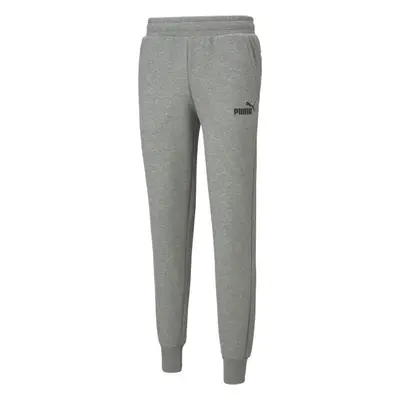 Puma ESSENTIALS LOGO PANTS Pánské tepláky, šedá, velikost