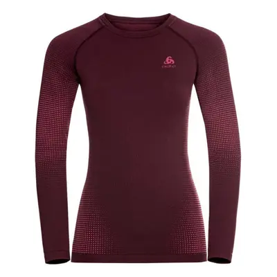 Odlo BL TOP CREW NECK L/S PERFORMANCE WARM EC Funkční tričko, vínová, velikost