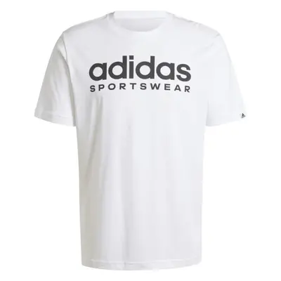 adidas SPORTSWEAR GRAPHIC TEE Pánské triko, bílá, velikost