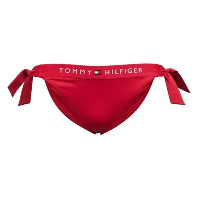 Tommy Hilfiger TH ORIGINAL-SIDE TIE CHEEKY BIKINI Dámský spodní díl plavek, červená, velikost