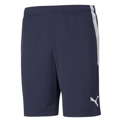 Puma TEAM LIGA TRAINING SHORTS Pánské fotbalové kraťasy, tmavě modrá, velikost