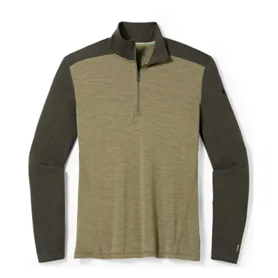 Smartwool CLASSIC THERMAL MERINO BL 1/4 ZB Pánské triko, khaki, velikost