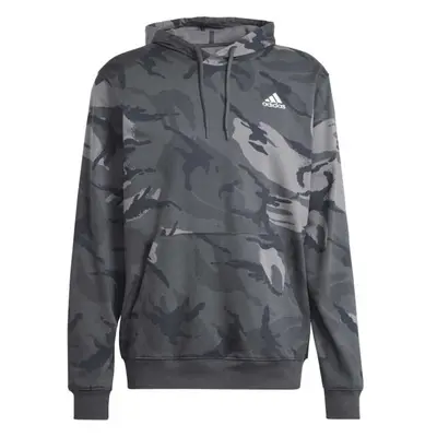 adidas BIG LOGO HOODIE Pánská mikina, tmavě šedá, velikost