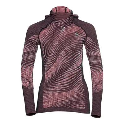 Odlo BL TOP WITH FACEMASK L/S BLACKCOMB ECO Funkční tričko s integrovanou kuklou, lososová, veli