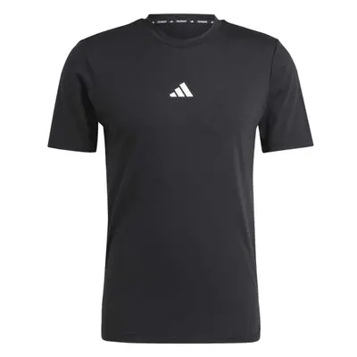 adidas WORK OUT LOGO TEE Pánské tréninkové tričko, černá, velikost