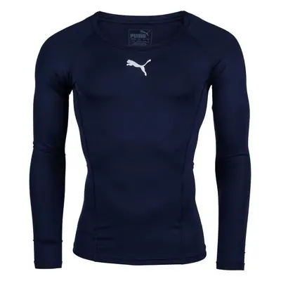 Puma LIGA BASELAYER LONG SLEEVE TEE Pánské funkční triko, tmavě modrá, velikost