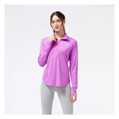 New Balance ACCELERATE HALF-ZIP Dámská mikina, fialová, velikost