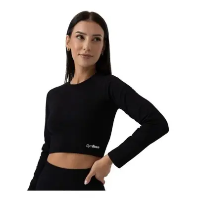 GymBeam FLO Dámský crop top, černá, velikost