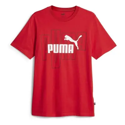 Puma GRAPHICS NO.1 TEE Pánské triko, červená, velikost