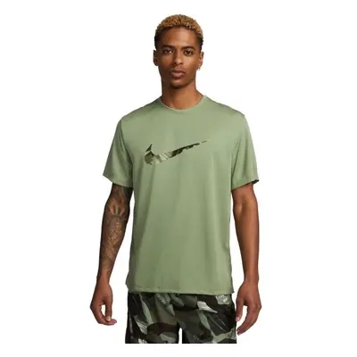 Nike DRI-FIT MILER Pánské běžecké tričko, khaki