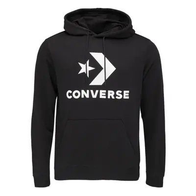 Converse STANDARD FIT CENTER FRONT LARGE LOGO STAR CHEV HOODIE FT Pánská mikina, černá, velikost