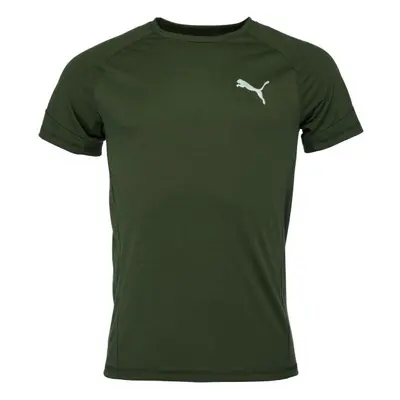 Puma EVOSTRIPE TEE Pánské tričko, tmavě zelená, velikost