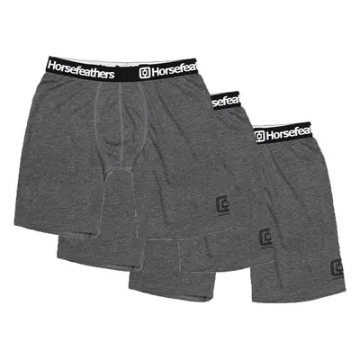 Horsefeathers DYNASTY LONG 3PACK Pánské boxerky, tmavě šedá, velikost