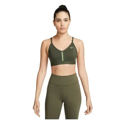 Nike DRI-FIT INDY Dámská sportovní podprsenka, khaki, velikost