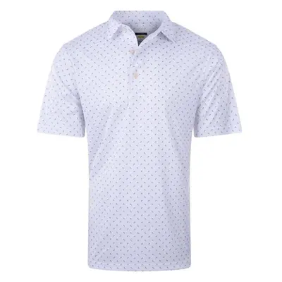 GREGNORMAN ML TEE PRINT POLO Pánské golfové polo tričko, bílá, velikost