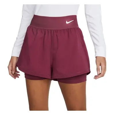 Nike COURT DRI-FIT ADVANTAGE Dámské šortky, vínová, velikost