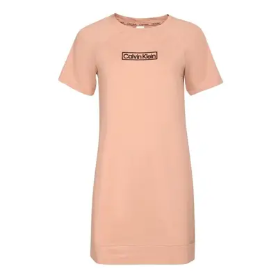 Calvin Klein REIMAGINED HER S/S NIGHTSHIRT Dámská noční košile, lososová, velikost