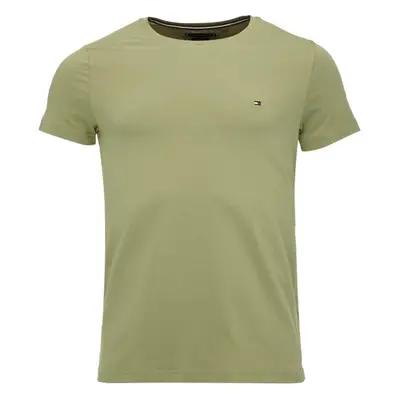 Tommy Hilfiger STRETCH SLIM FIT Pánské triko, khaki, velikost