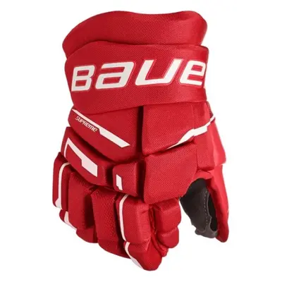 Bauer SUPREME M3 GLOVE-INT Juniorské hokejové rukavice, červená, velikost