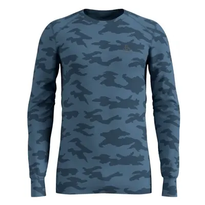 Odlo SUW MEN'S TOP L/S CREW NECK ACTIVE WARM XMAS Pánské triko, modrá, velikost