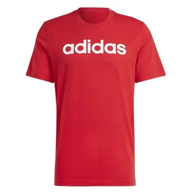 adidas ESSENTIALS SINGLE JERSEY LINEAR Pánské tričko, červená, velikost