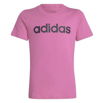 adidas ESSENTIALS LINEAR LOGO T-SHIRT Dívčí triko, růžová, velikost