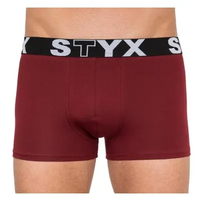 Styx MEN'S BOXERS SPORTS RUBBER Pánské boxerky, vínová, velikost