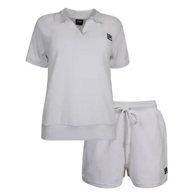 Fila SET POLO AND SHORT PANTS IN SPONGE TERRY Dámské pyžamo, bílá, velikost