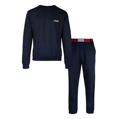 Fila IN COTTON BRUSHED FLEECE Pánské pyžamo, tmavě modrá, velikost