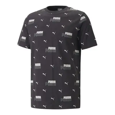 Puma ESS+ LOGO POWER AOP TEE Pánské triko, černá, velikost