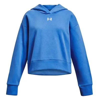 Under Armour RIVAL FLEECE CROP HOODIE Dívčí mikina, modrá, velikost