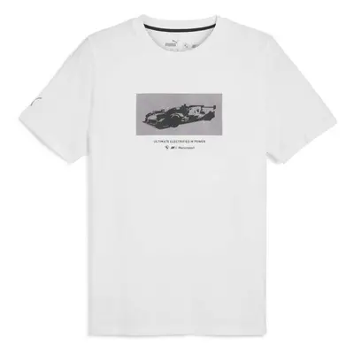 Puma BMW MOTORSPORT NEW ESSENTIALS CAR CRAPHIC TEE Pánské triko, bílá, velikost