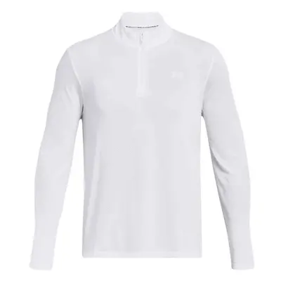 Under Armour STRIDE 1/4 ZIP Pánské tričko, bílá, velikost