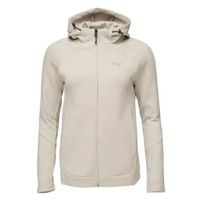 Puma EVOSTRIPE FULL ZIP HOODY Dámská mikina, béžová, velikost