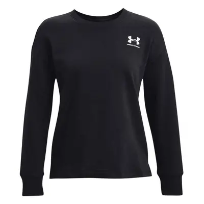 Under Armour RIVAL FLEECE OVERSIZE CREW Dámská mikina, černá, velikost