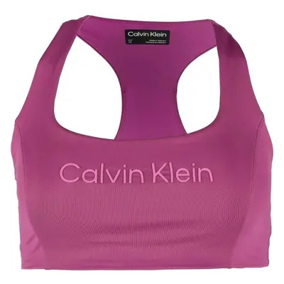 Calvin Klein ESSENTIALS PW MEDIUM SUPPORT SPORTS BRA Dámská sportovní podprsenka, růžová, veliko