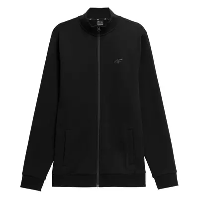 4F SWEATSHIRT-FULL ZIP Pánská mikina na zip, černá, velikost