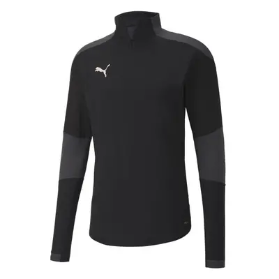 Puma TEAM FINAL TRAINING ZIP TOP TEE Pánské tréninkové triko, černá