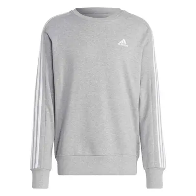 adidas 3-STRIPES SWEATSHIRT Pánská mikina, šedá, velikost