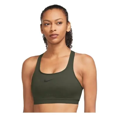 Nike DRI-FIT SWOOSH Dámská sportovní podprsenka, khaki, velikost