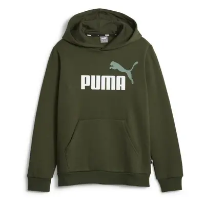 Puma ESSENTIALS + COL HOODIE Chlapecká mikina, khaki, velikost